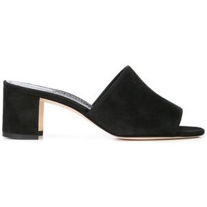 Manolo Blahnik | Rapallato Black Suede Slide Sandal (50mm)